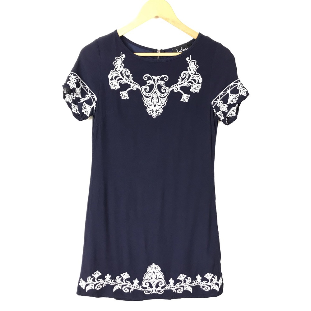 Lulu's Embroidered Shift Dress | X-Small